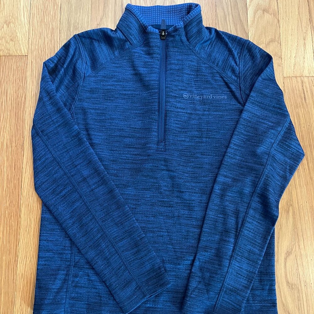 Vineyard Vines Boys' Sankaty Quarter-Zip Navy Size Small (8-10) - Picture 2 of 5
